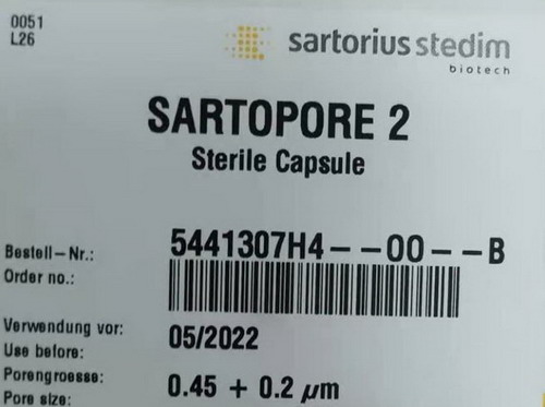 Sartorius赛多利斯Sartopore 2壹式过滤器5441307H4-OO-B