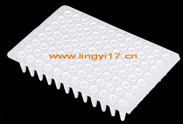 0.2ml无裙边96孔PCR板LB1011，白色，15板/盒，10盒/箱，用于Bio-Rad iQ5，ABI 7500fast