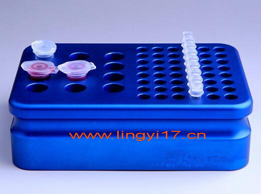 精品LH12-15-02铝制12孔V型1.5/2.0毫升离心管和6排8连排U型PCR管冷却板，配液冷却模块 